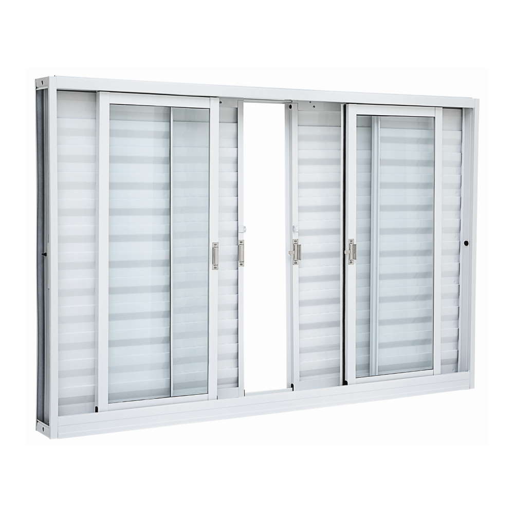 Janela Veneziana em Aço 100 x 150 x 12 cm 6 Folhas Kompacta Sasazaki