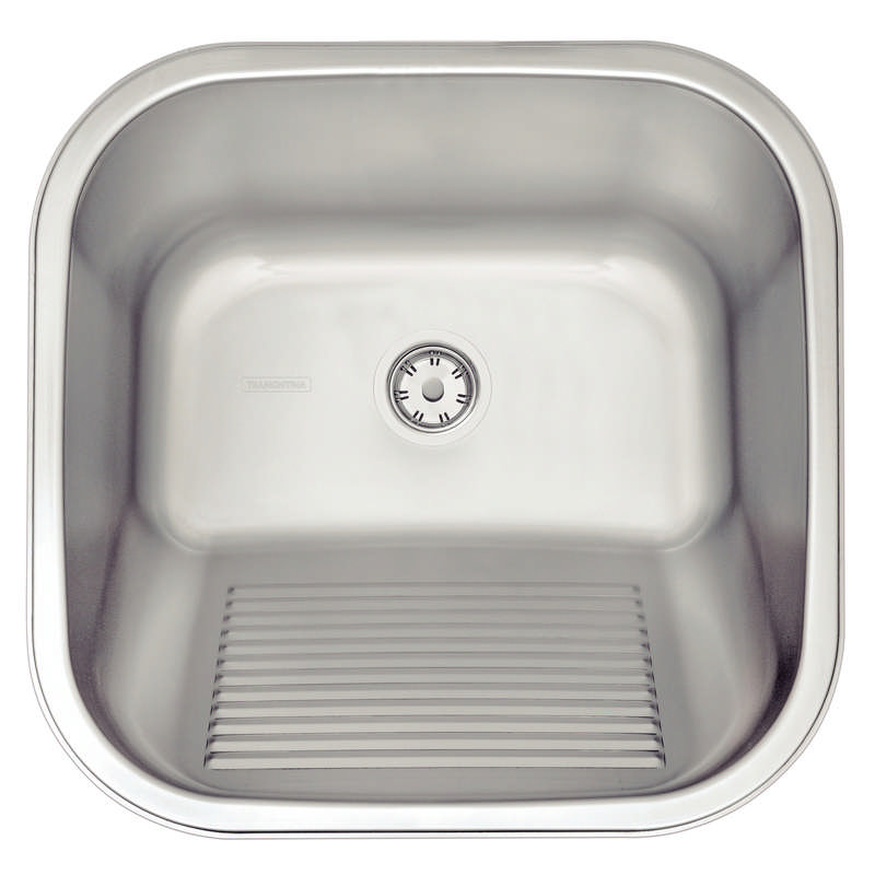 Tanque de Encaixe Hera em Aço Inox Acetinado 25 Litros 40x40 cm c/ Válvula 3 1/2 Tramontina