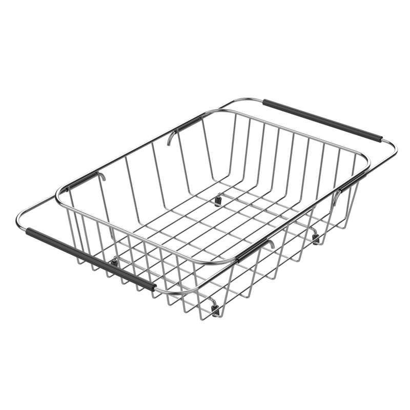 Cesta Aramado Retangular em Aço Inox c/ Alça Regulável para Cubas e Pias Tramontina