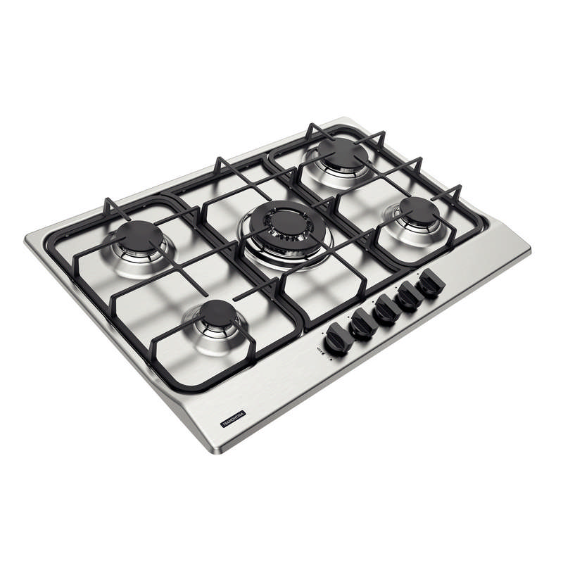 Cooktop a Gás Penta FF 5GX Tri 75 em Aço Inox Trempes Ferro Acendimento 5 Queimadores Tramontina