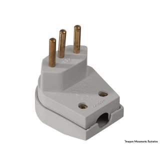 Plug Macho Forte 2P+T 10A/250V Cz 39062 Pfpb10-3 c/10pcs
