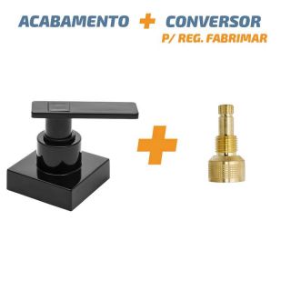 Acabamento C73 Preto Abs 1/2' Ou 3/4 P/ Reg Fabrimar