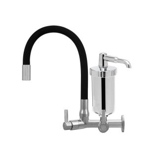 Torneira Com Filtro Cozinha Parede Gourmet Emborrachada Preta Abs Tik De Casa