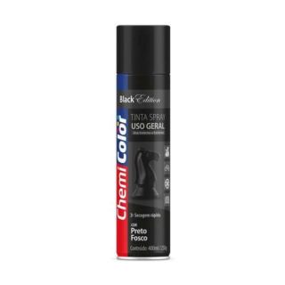 Tinta Spray Chemicolor U.G 400Ml - Preto Fosco