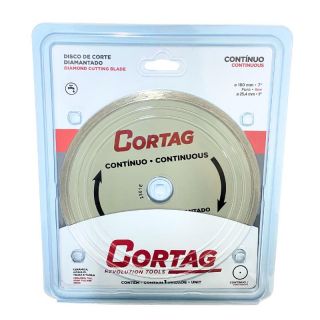 Disco de Corte Diamantado Contínuo 180mm Cód.61610 Cortag