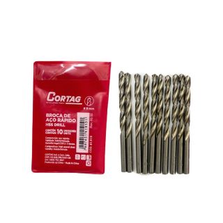 Broca de Aço Rápido 5,0mm Pacote c/ 10 un Cód. 61919 Cortag