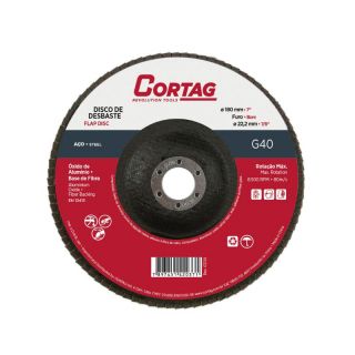 Disco de Desbaste Flap 7 180mm Oa-Bf G40 Cód. 62035 Cortag 1