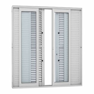 Porta Balcão de Correr em Alumínio Multiflex 216 x 250 x 17,5 cm 6 Folhas Aluminium Sasazaki 1