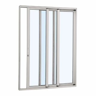 Porta de Correr em Alumínio 216 x 160 x 12,5 cm 3 Folhas Vidro Inteiriço Direita Alumifort Sasazaki 1