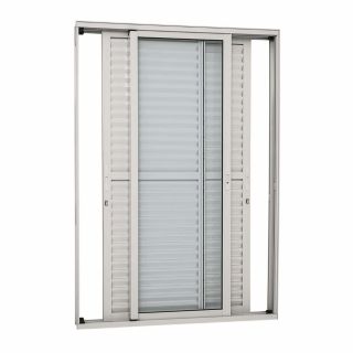 Porta Balcão de Correr Alumínio 216 x 120 x 13 cm 3 Folhas Móveis Vidro Inteiriço Alumifort Sasazaki 1