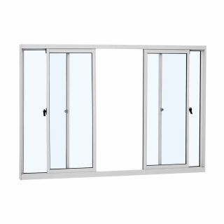 Janela de Correr em Alumínio 100 x 150 x 4,74 cm 4 Folhas Alumislim Sasazaki 1