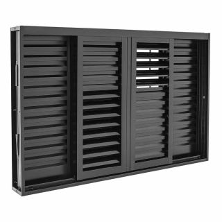 Janela Veneziana Multiflex Grade Quadriculada Black Aço 120 x 200 x 16 cm 6 Folhas Pratika Sasazaki 1