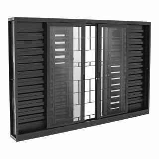 Janela Veneziana Multiflex Grade Quadriculada Black Aço 100 x 150 x 16 cm 6 Folhas Pratika Sasazaki 1