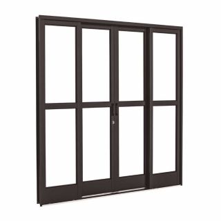 Porta de Correr com Divisão Central Black em Aço 217 x 200 x 12 cm 4 Folhas Pratika Sasazaki 1