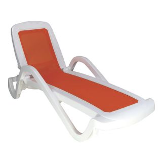 Espreguiçadeira Cancún em Polipropileno Laranja Tramontina 1