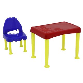 Conjunto Mesa e Cadeiras Infantil Lirous Vermelho/Azul e Amarelo Tramontina 1
