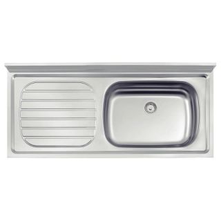 Pia de Apoio Filo 56 DX em Aço Inox 120x55 cm c/ Válvula 3 1/2 Tramontina 1