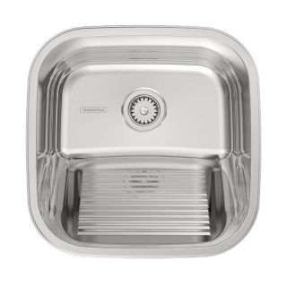 Tanque de Aço Inox Polido Hera de Encaixe 25 Litros 40x40 cm c/ Válvula 3,5 Tramontina 1