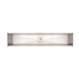 Canal Organizador em Aço Inox Scotch Brite Linear de Sobrepor 90x18cm c/ Válvula Tramontina 1