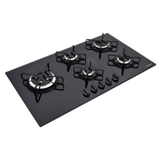 Cooktop a Gás Penta Side Plus Vidro Preto Trempes Aço Superautomático 5 Queimadores Tramontina 1