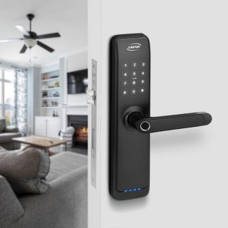 Fechadura Digital Geko Smart em Alumínio Preto IMAB