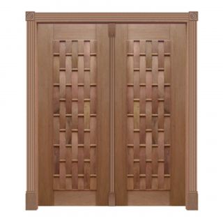 Portal Pivotante Couro Longo Mod. 365 em Madeira Maciça Cedro Arana Casmavi 1
