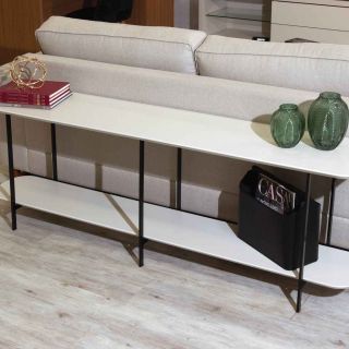 Sofa Table Iron Off-White Fosco/Preto Fosco Provincia 1