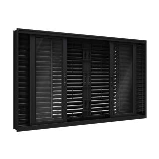 Janela Veneziana de Aço 100 x 150 x 15,5 cm Flex Preto 6 Folhas Grade Quadrada Riobras Pronta 1