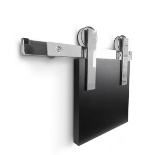 Kit Porta de Correr KI-300 Reto Aço Inox Polido WF