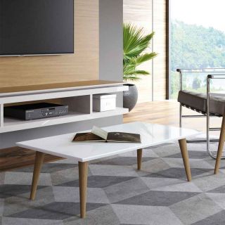 Mesa Centro Kaira Branco Gloss Provincia 1