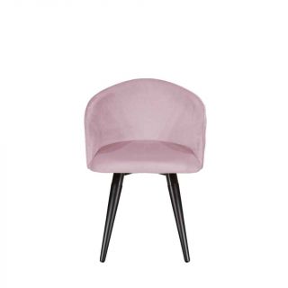Cadeira Kari Giratoria Ta Preto Fosco/Veludo Rosé Provincia 1