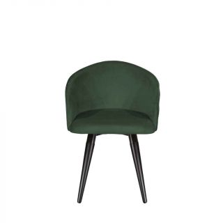 Cadeira Kari Giratoria Ta Preto Fosco/Veludo Verde Provincia 1