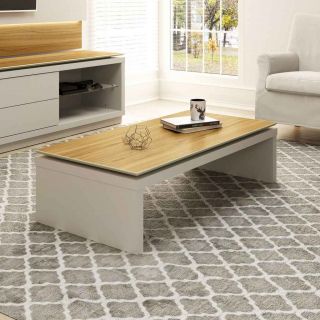 Mesa Centro Lincoln Off-White Fosco/Cinamomo Provincia 1