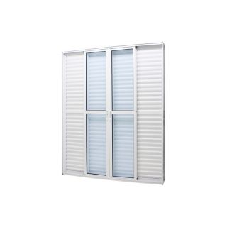 Porta Balcão em Alumínio Branco Caribe Max 215x200x11,8cm 6 Folhas Jap 1