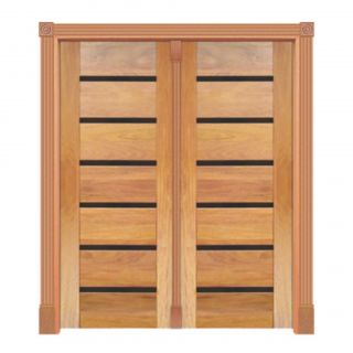Portal Pivotante BBB Friso Preto Mod. 561 em Madeira Maciça Cedro Arana Casmavi 1