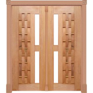 Portal Pivotante Couro Longo p/Vidro Mod. 375 em Madeira Maciça Cedro Arana Casmavi 1