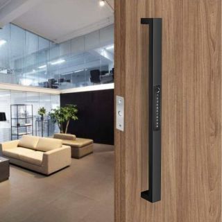 Puxador Digital Com Painel Frontal 2100 Aço Inox Preto IMAB