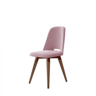 Cadeira Selina Giratoria Ta Natural/Veludo Rosé Provincia 1