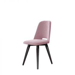 Cadeira Selina Giratoria Ta Preto Fosco/Veludo Rosé Provincia 1