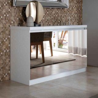 Buffet Truzzi 120cm c/ Espelho Branco Gloss Provincia 1