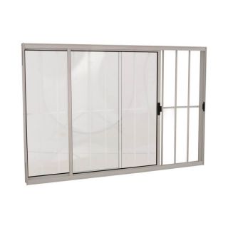 Janela de Correr em Alumínio 60 x 100 x 8 cm com Grade 2 Folhas Esquerda Branco Básica MMachado 1