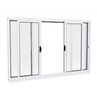 Janela de Correr em Aço 100 x 150 x 14 cm 4 Folhas Branco Prática MMachado 1