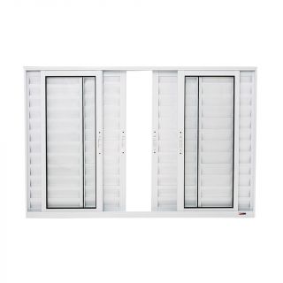 Janela Veneziana 6 Folhas em Alumínio 100 x 150 x 8,4 cm Branco Boldie Prado Alumínio 1