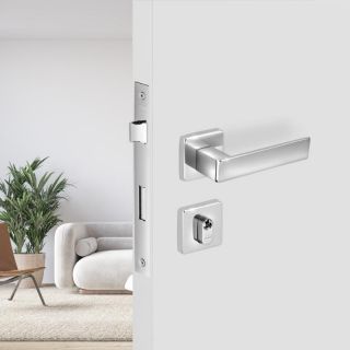Fechadura Metro Light p/ Porta Externa 1750 Cromo Acetinado IMAB
