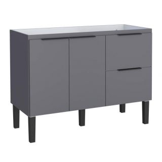 Gabinete de Cozinha Cinza em Madeira Montado 114cm Cisne Cozimax