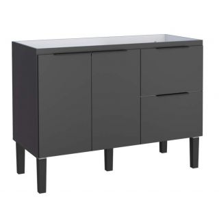 Gabinete de Cozinha Preto em Madeira Montado 114cm Cisne Cozimax