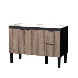 Gabinete de Cozinha Preto e Tamarindo em Madeira Montado 114cm Colibri Cozimax