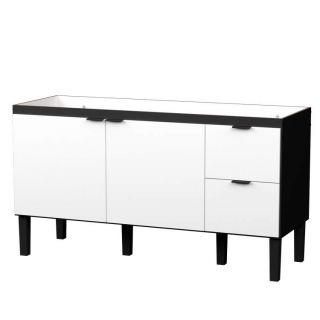 Gabinete de Cozinha Preto e Branco em Madeira Montado 144cm Colibri Cozimax