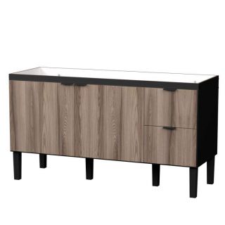 Gabinete de Cozinha Tamarindo e Preto em Madeira Montado 144cm Colibri Cozimax