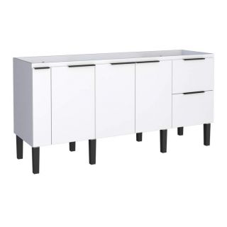 Gabinete de Cozinha Branco em Madeira Montado 194cm Cisne Cozimax